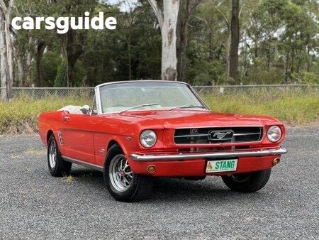 Red 1966 Ford Mustang Convertible