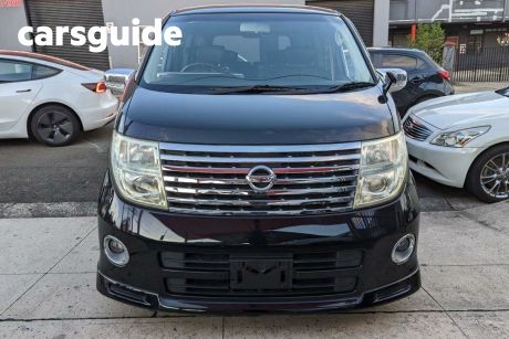 Black 2007 Nissan Elgrand Commercial Highway Star Black Leather Edition
