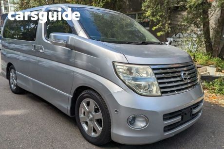 Silver 2007 Nissan Elgrand Commercial Highway Star