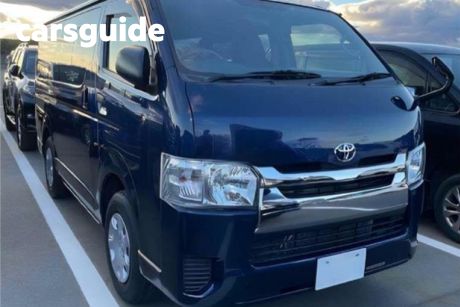 Blue 2018 Toyota HiAce Commercial