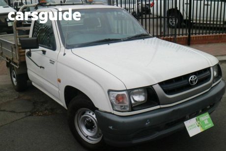 White 2002 Toyota Hilux Cab Chassis