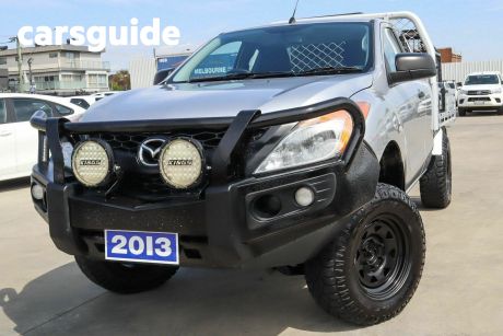Silver 2013 Mazda BT-50 Freestyle Cab Chassis XT (4X4)