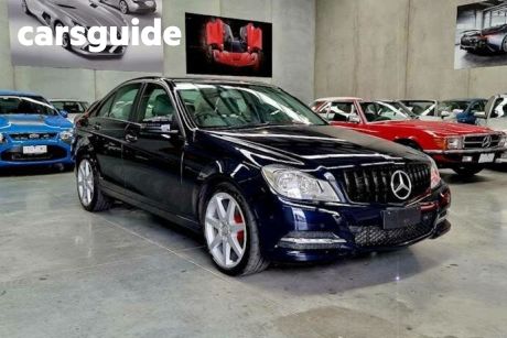 Blue 2012 Mercedes-Benz C200 Sedan BE