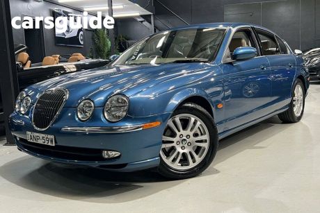 Blue 2002 Jaguar S Type Sedan V8 SE