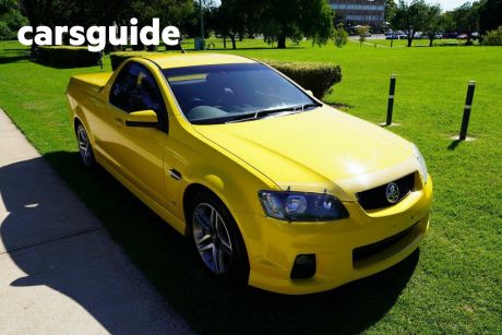 Yellow 2010 Holden Commodore Utility SV6