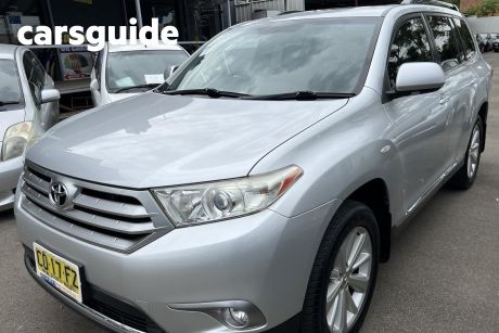 Silver 2013 Toyota Kluger Wagon Altitude (fwd) 7 Seat