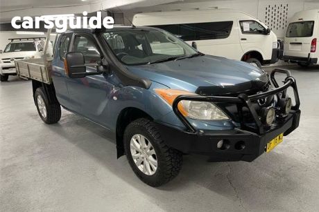 Blue 2011 Mazda BT-50 Freestyle Cab Chassis XT (4X4)