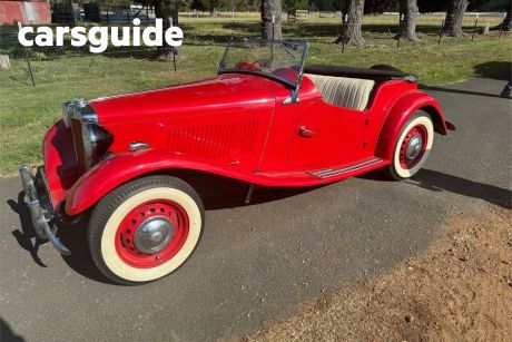 Red 1951 MG TD Convertible