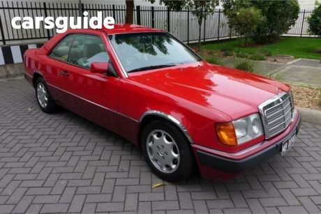Red 1990 Mercedes-Benz 300 Coupe CE