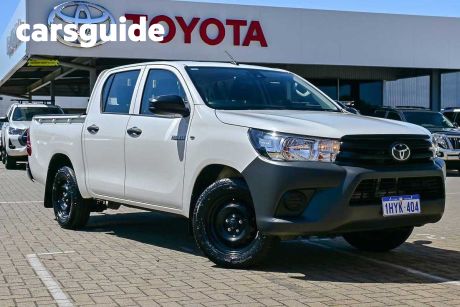 White 2020 Toyota Hilux Double Cab Pick Up Workmate