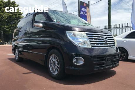 Black 2005 Nissan Elgrand Commercial 8 Seater Luxury People Mover 4WD