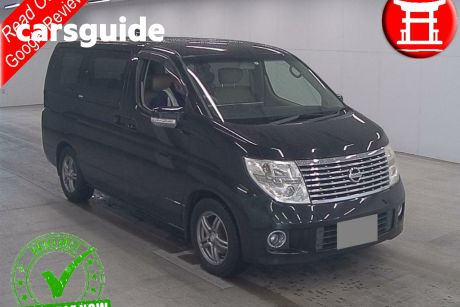 Black 2006 Nissan Elgrand Commercial 8 Seater 4WD Luxury People Mover