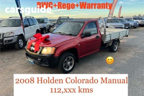 Red 2008 Holden Colorado Cab Chassis DX (4X2)
