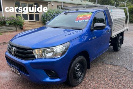 Blue 2017 Toyota Hilux Cab Chassis Workmate