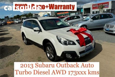 White 2013 Subaru Outback Wagon 2.0D