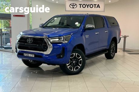 Blue 2023 Toyota Hilux Ute Tray