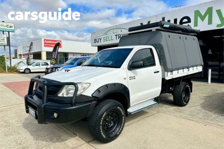 White 2008 Toyota Hilux Cab Chassis SR (4X4)