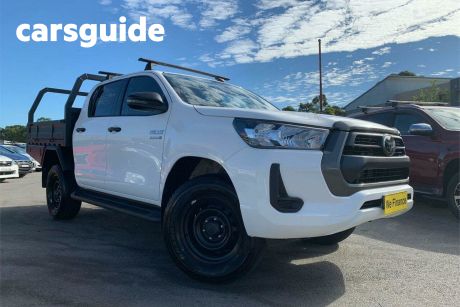 White 2022 Toyota Hilux Double Cab Chassis SR (4X4)
