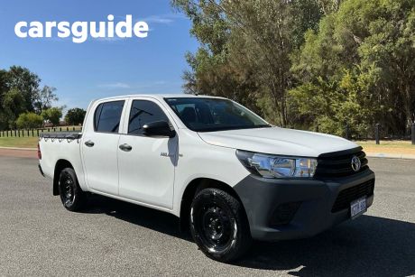White 2016 Toyota Hilux Dual Cab Utility Workmate