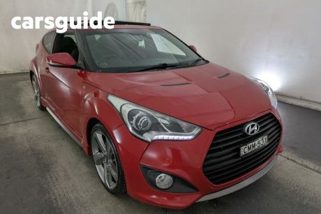 Red 2013 Hyundai Veloster Coupe SR Turbo
