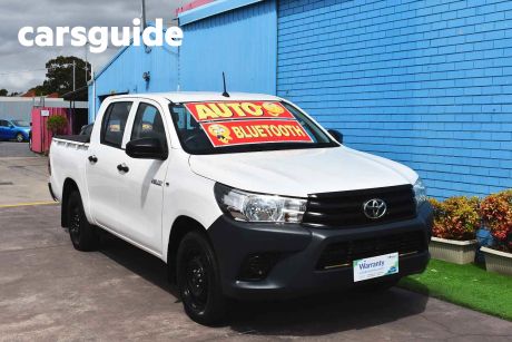 White 2018 Toyota Hilux Dual Cab Utility Workmate