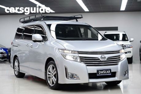 Silver 2010 Nissan Elgrand Commercial Highway Star
