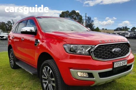 Red 2022 Ford Everest Wagon Titanium (4WD)