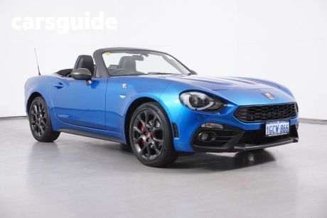 Blue 2016 Abarth 124 Roadster Spider Launch Edition