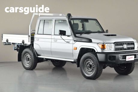 Silver 2023 Toyota Landcruiser 70 Series Double Cab Chassis LC79 Workmate