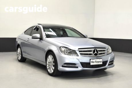 Silver 2013 Mercedes-Benz C180 Coupe BE