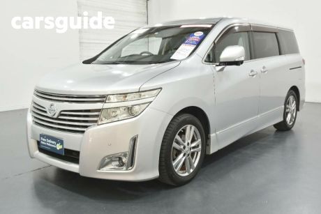 Silver 2010 Nissan Elgrand Wagon 2.5L HIGHWAY STAR 7 SEATER
