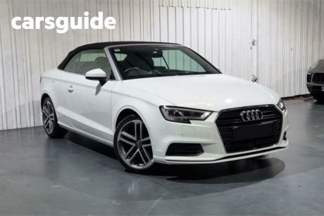 White 2017 Audi A3 Cabriolet 1.4 Tfsi S Tronic COD