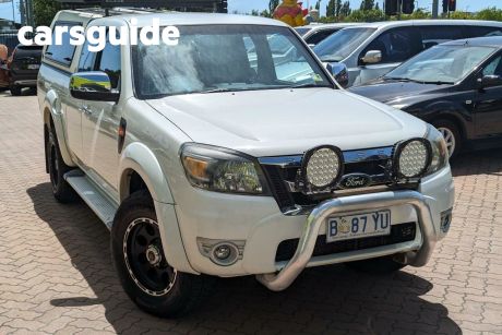 White 2010 Ford Ranger Dual Cab Chassis XL (4X4)