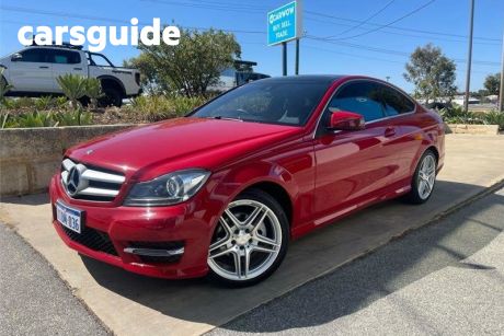 Red 2013 Mercedes-Benz C180 Coupe BE