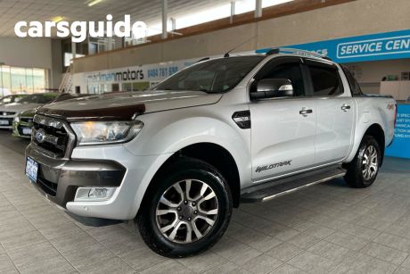 Silver 2017 Ford Ranger Ute Tray PX MkII MY18 Wildtrak Utility Double Cab 4dr Spts Auto 6sp,