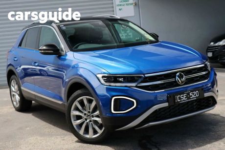 Blue 2023 Volkswagen T-ROC Wagon 110TSI Style (restricted Feat)