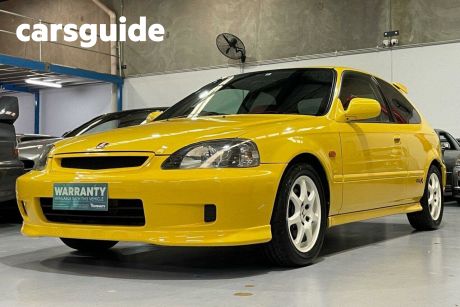 Yellow 2000 Honda Civic Hatch Type R