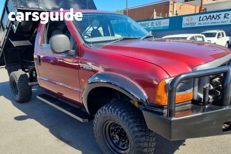 Burgundy 2001 Ford F250 Cab Chassis XL (4X4)