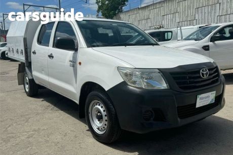 White 2012 Toyota Hilux Dual Cab Pick-up Workmate