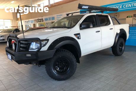 White 2015 Ford Ranger Ute Tray PX XL Cab Chassis Double Cab 4dr Spts Auto 6sp, 4x4 1244kg 3