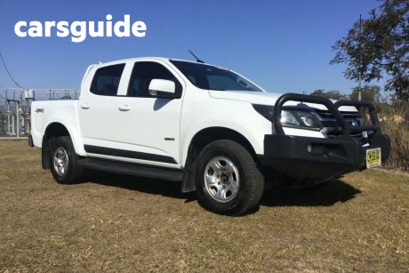 White 2017 Holden Colorado Ute Tray RG LS Cab Chassis Crew Cab 4dr Spts Auto 6sp 4x4 2.8DT