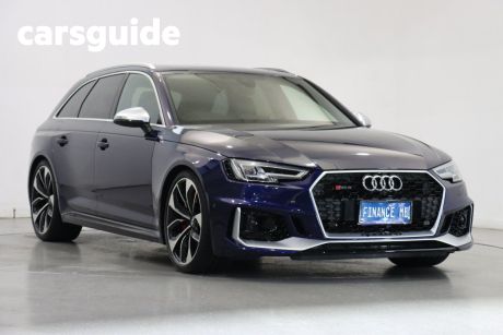 Blue 2018 Audi RS 4 Wagon Avant Quattro