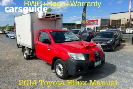 Red 2014 Toyota Hilux Cab Chassis Workmate