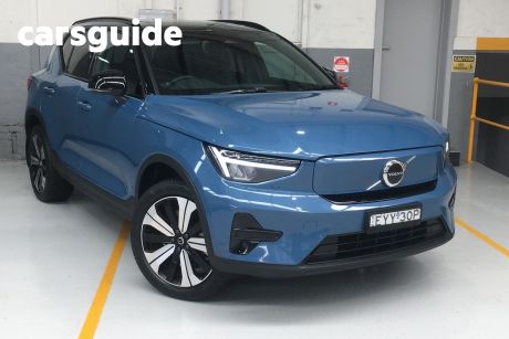 Blue 2023 Volvo XC40 Wagon Recharge Pure Electric