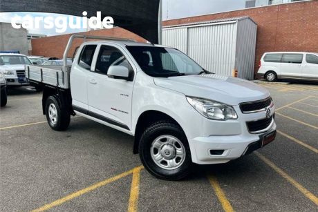 White 2013 Holden Colorado Space Cab Chassis LX (4X4)