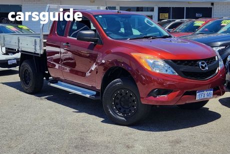 Red 2013 Mazda BT-50 Freestyle Cab Chassis XT (4X4)