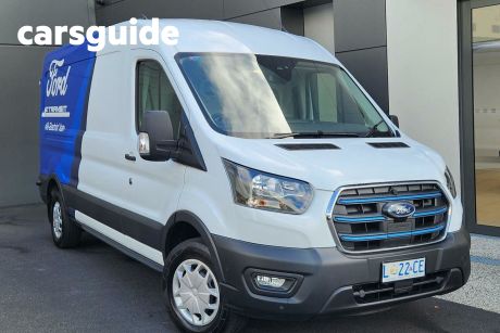 White 2023 Ford E-Transit Commercial 420L Mid Roof