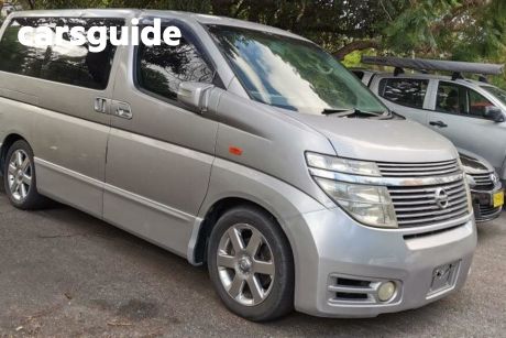 Silver 2003 Nissan Elgrand Commercial Highway Star