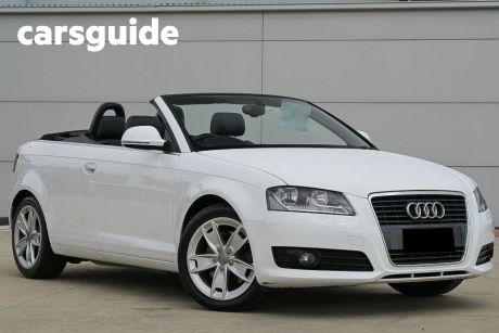 White 2010 Audi A3 Cabriolet 2.0 Tfsi Ambition
