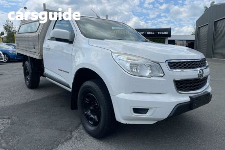 White 2015 Holden Colorado Ute Tray RG LS Cab Chassis Single Cab 2dr Spts Auto 6sp 4x4 2.8DT